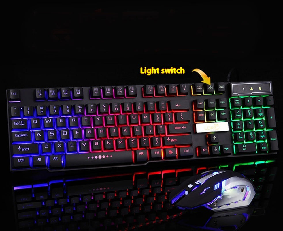 RGB Gaming Keyboard with Glowing USB Cable - Ultimate Gaming Experience
